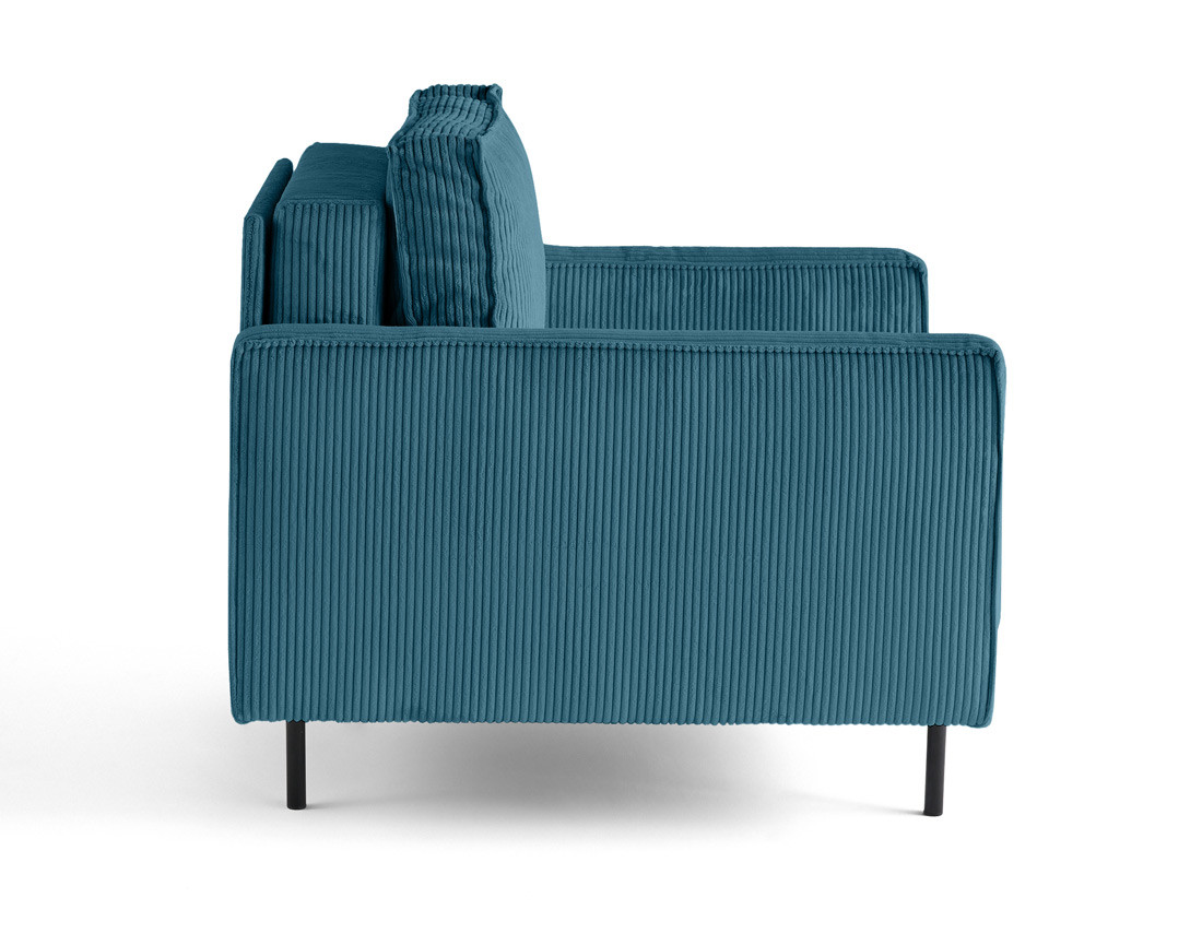 Fauteuil en velours côtelé avec pieds hauts Charlie