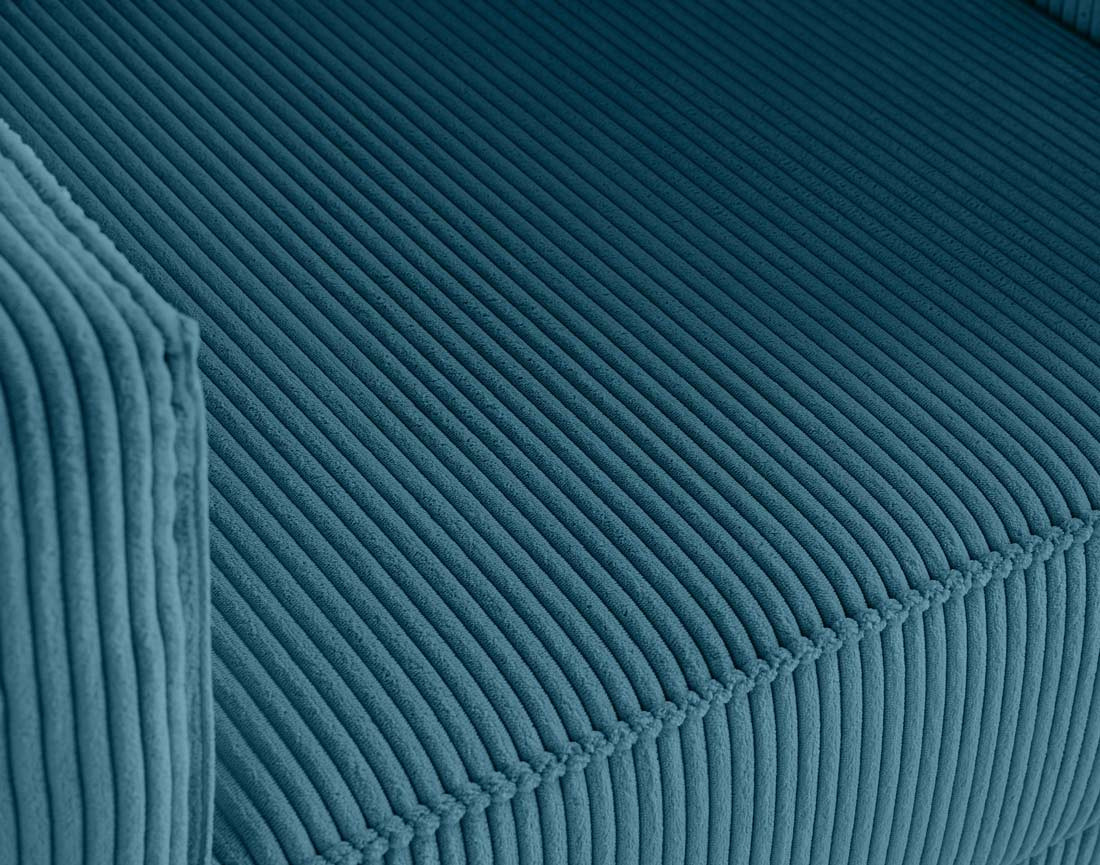 Fauteuil en velours côtelé avec pieds hauts Charlie