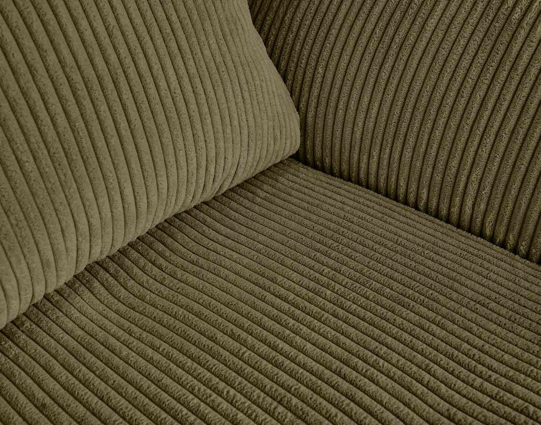 Fauteuil en velours côtelé Rune