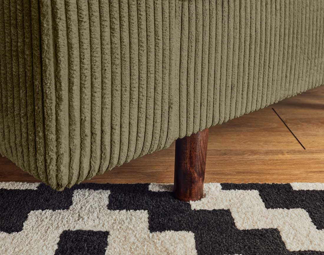 Canapé 2 places en velours côtelé Rune