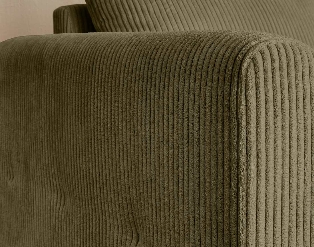 Canapé 2 places en velours côtelé Rune