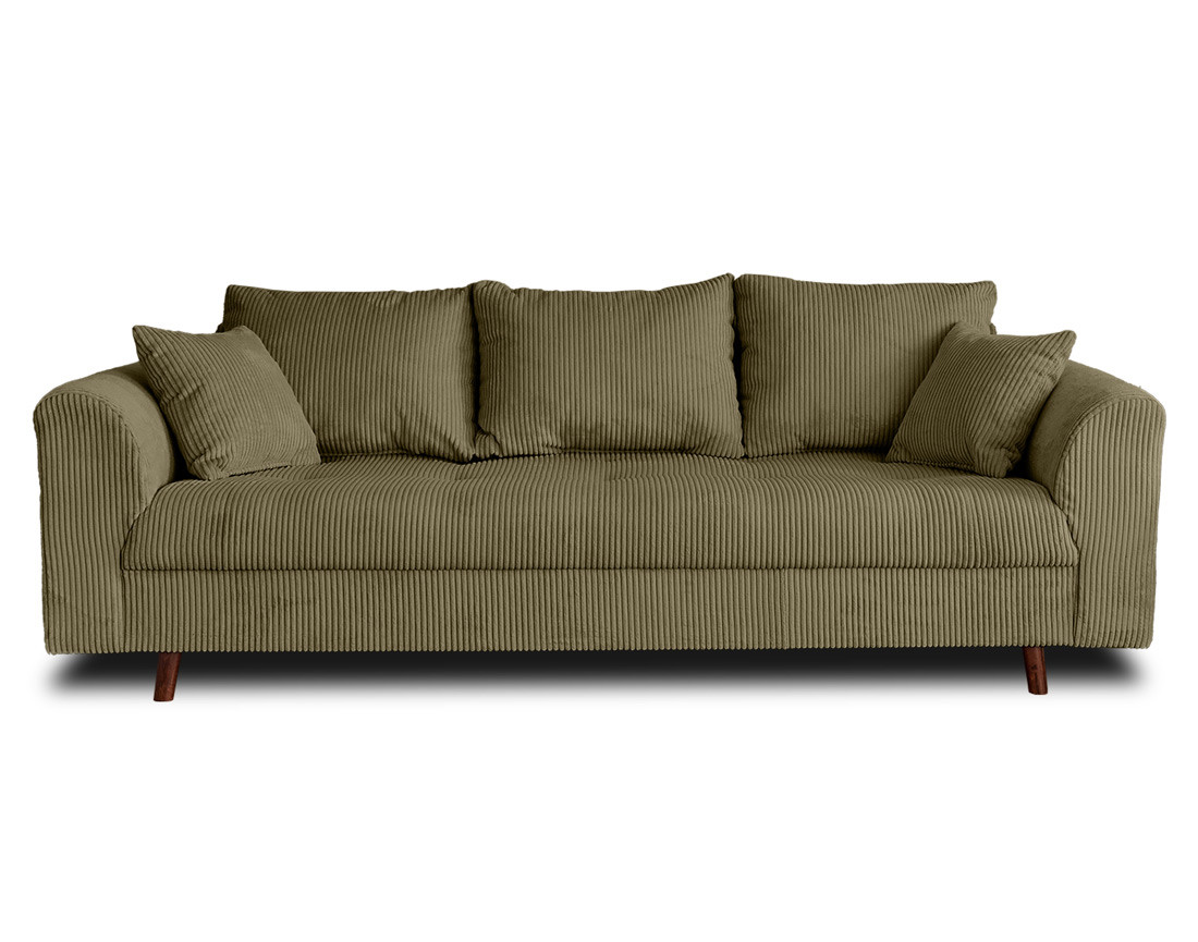 Canapé 3 places en velours côtelé Rune