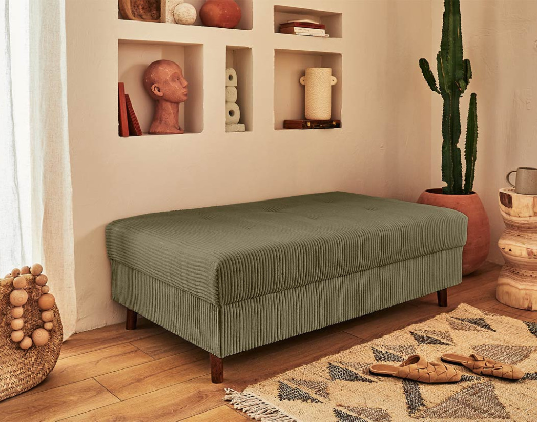 Pouf modulable en velours côtelé - Rune