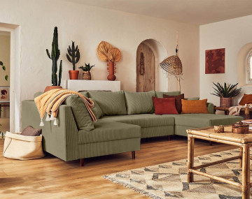 Canapé panoramique gauche 7 places pour chien ou chat Rune - Best Mobilier