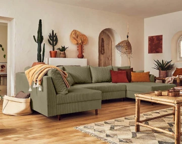 Canapé panoramique gauche 7 places pour chien ou chat Rune - Best Mobilier