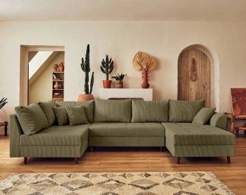 Canapé panoramique gauche 7 places pour chien ou chat Rune - Best Mobilier