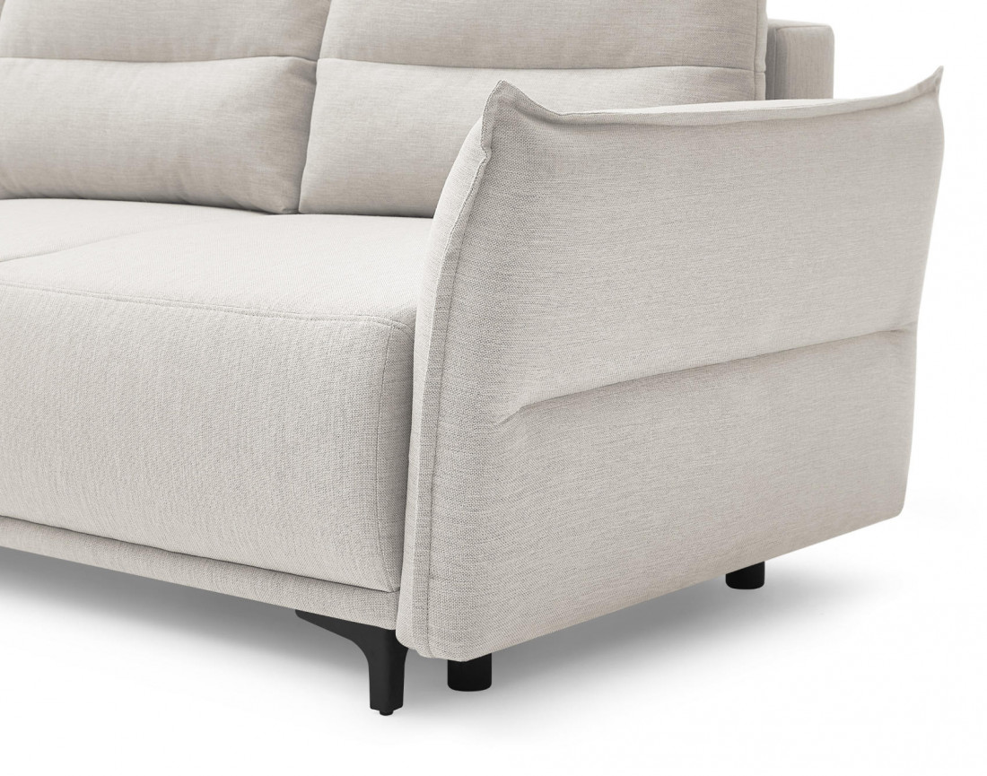 Arya - canapé d'angle réversible convertible avec coffre style contemporain