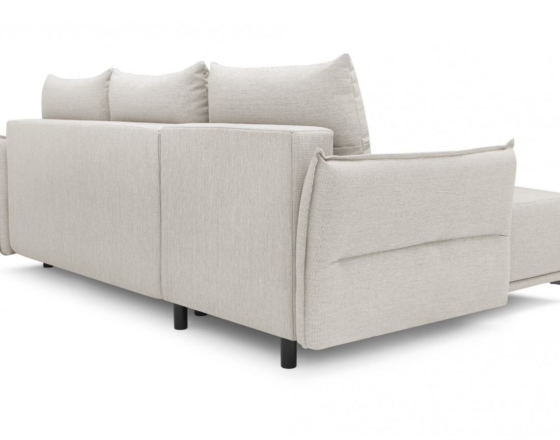 Arya - canapé d'angle réversible convertible avec coffre style contemporain