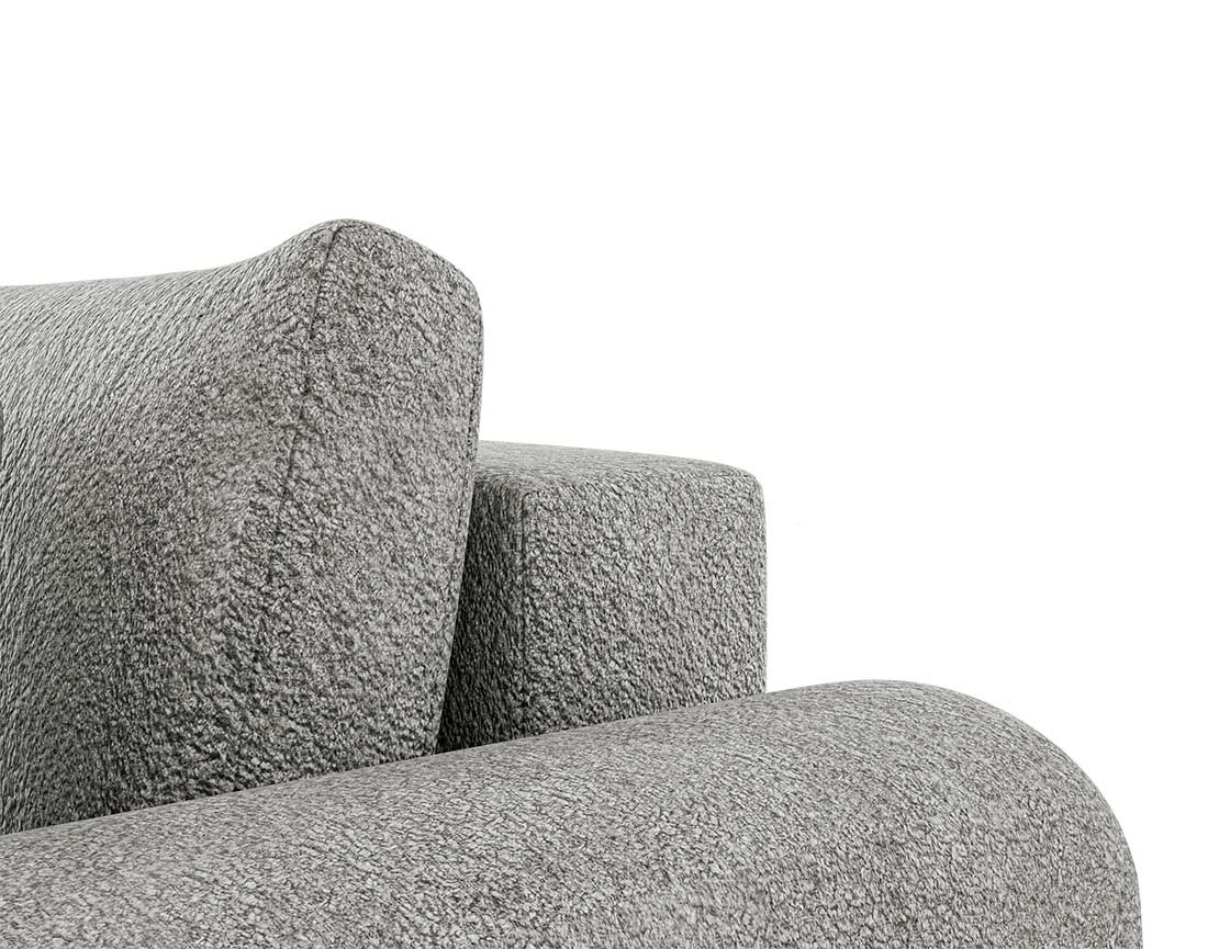Canapé d'angle réversible 4 places convertible avec coffre en tissu bouclette Rosalie Canapé d'angle réversible 4 places convertible avec coffre en tissu bouclette Rosalie