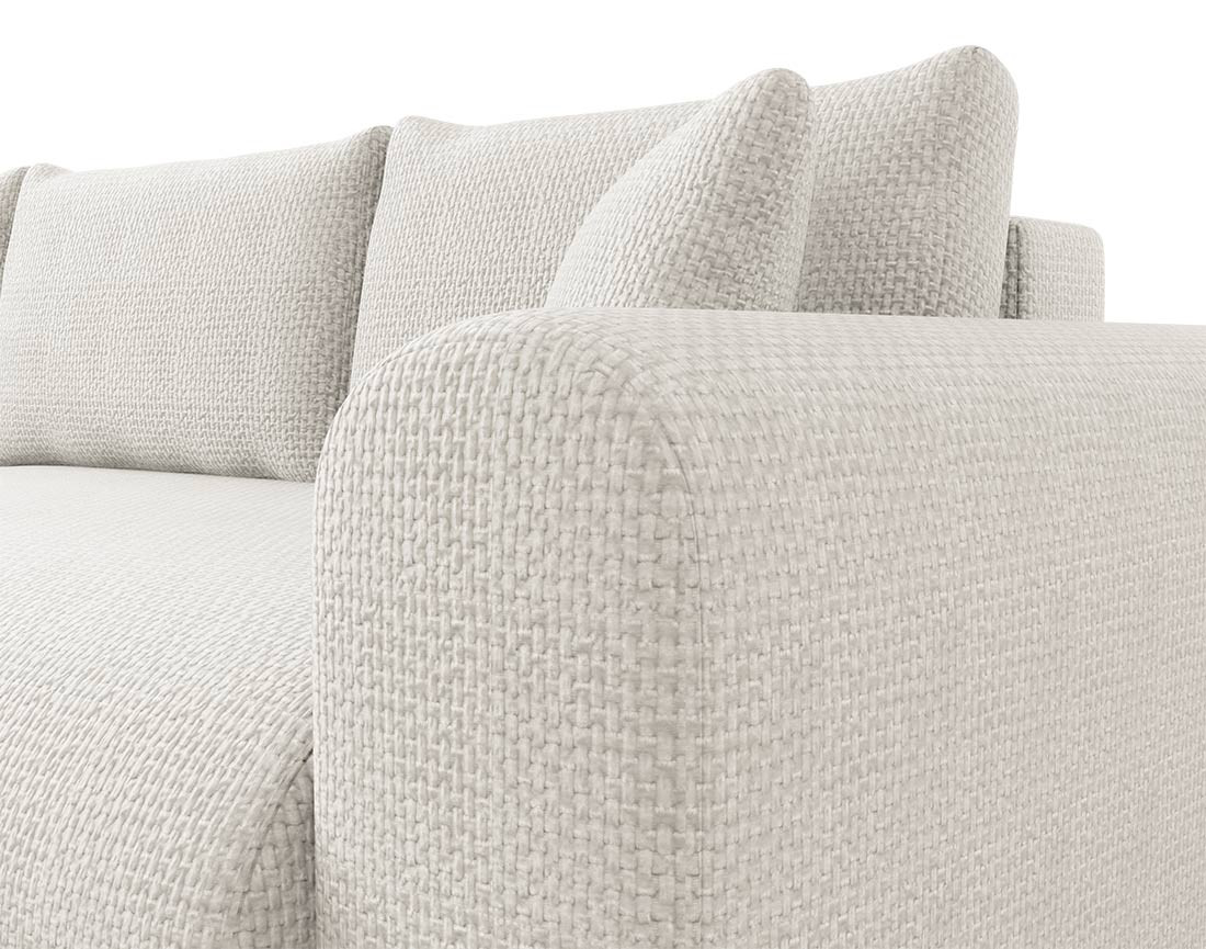 Canapé d'angle réversible 4 places convertible avec coffre en velours texturé Rosalie Canapé d'angle réversible 4 places convertible avec coffre en velours texturé Rosalie