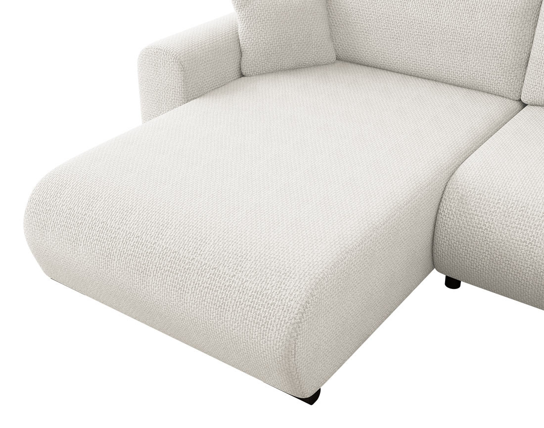 Canapé d'angle réversible 4 places convertible avec coffre en velours texturé Rosalie Canapé d'angle réversible 4 places convertible avec coffre en velours texturé Rosalie