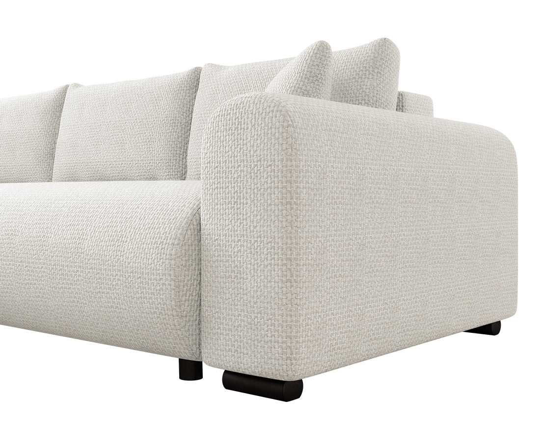 Canapé d'angle réversible 4 places convertible avec coffre en velours texturé Rosalie Canapé d'angle réversible 4 places convertible avec coffre en velours texturé Rosalie