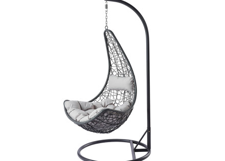 Fauteuil suspendu avec coussins effet rotin Palaos