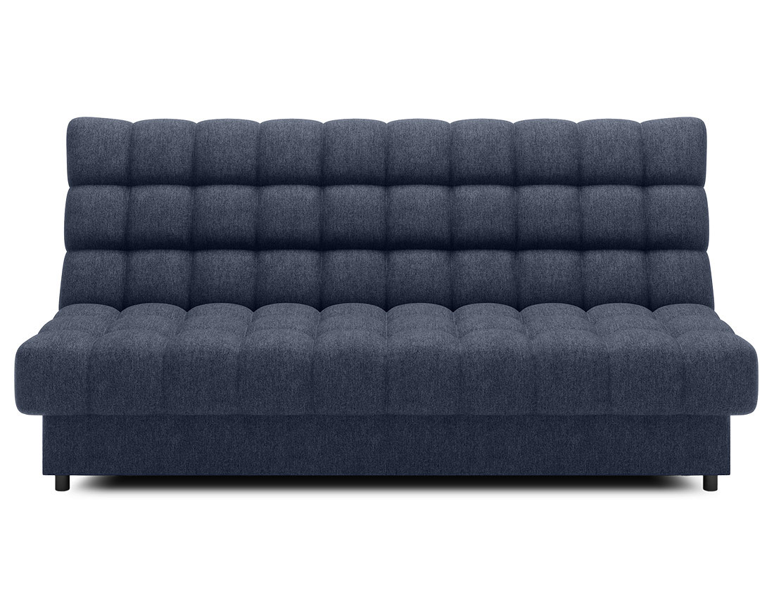 Canapé convertible clic-clac 3 places avec coffre en tissu texturé Ezra