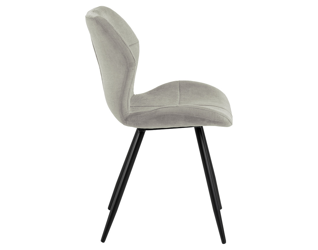 Lot de 2 chaises en tissu microfibre pieds en métal Manilla