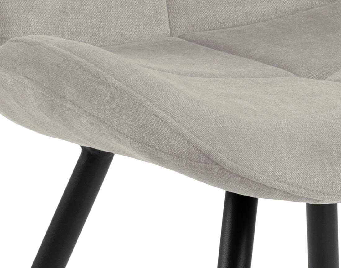 Lot de 2 chaises en tissu microfibre pieds en métal Manilla