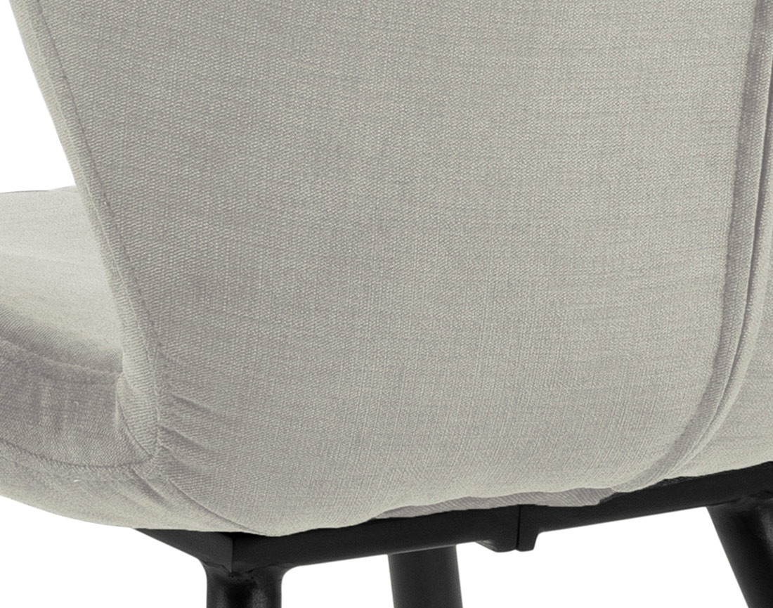 Lot de 2 chaises en tissu microfibre pieds en métal Manilla