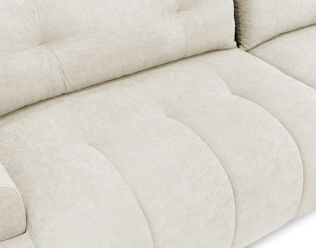 Canapé d'angle droit 4 places convertible avec coffre en tissu texturé Luzzio Canapé d'angle droit 4 places convertible avec coffre en tissu texturé Luzzio