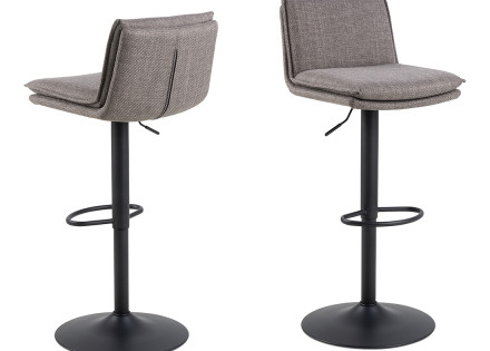Lot de 2 tabourets ajustables et pivotants en tissu Alora