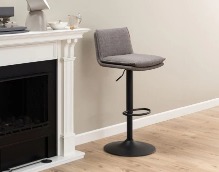 Lot de 2 tabourets ajustables et pivotants en tissu Alora