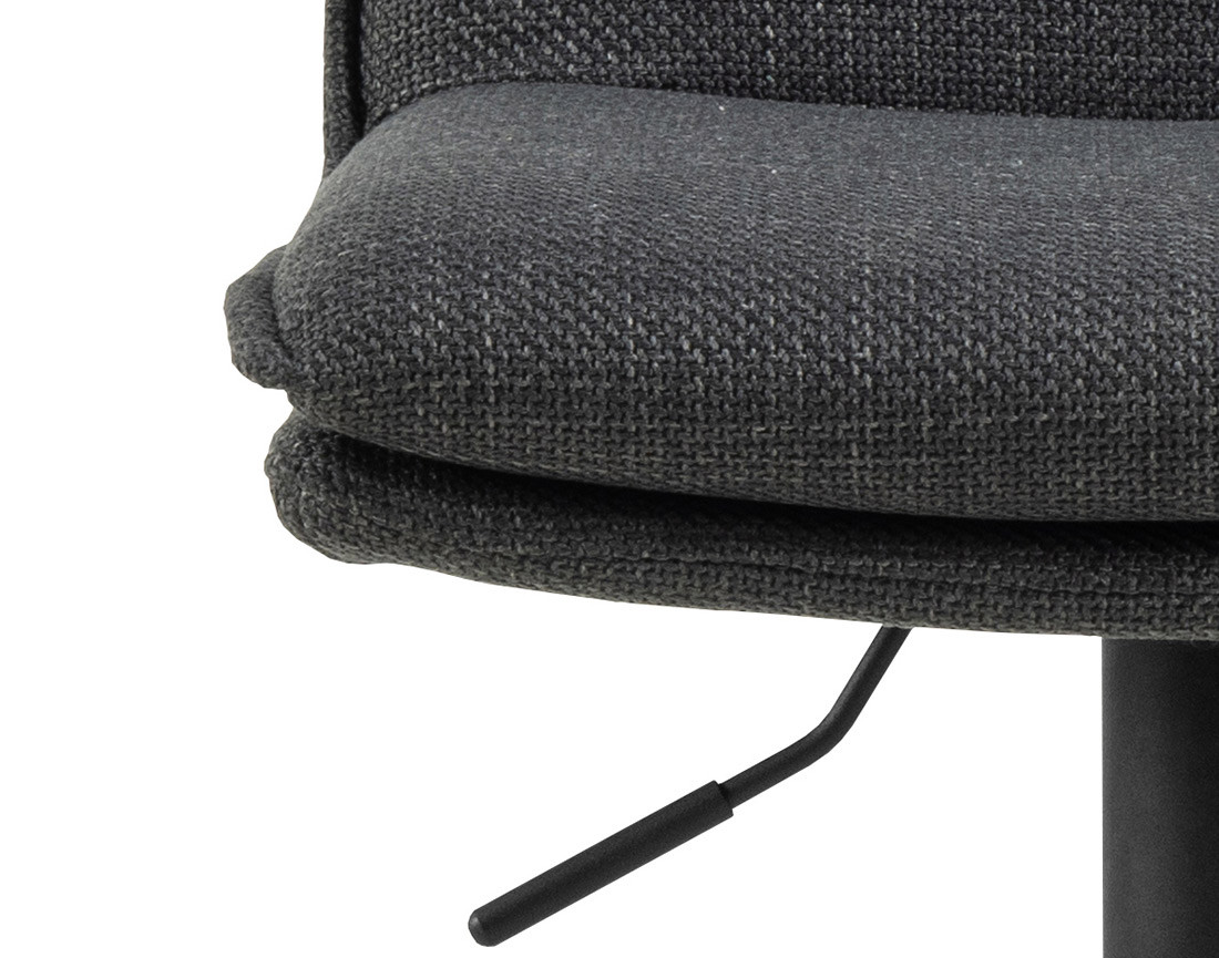 Lot de 2 tabourets ajustables et pivotants en tissu Alora