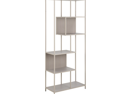 Étagère filaire métal avec plaquage en bois blanchi 77 cm gris Anthea