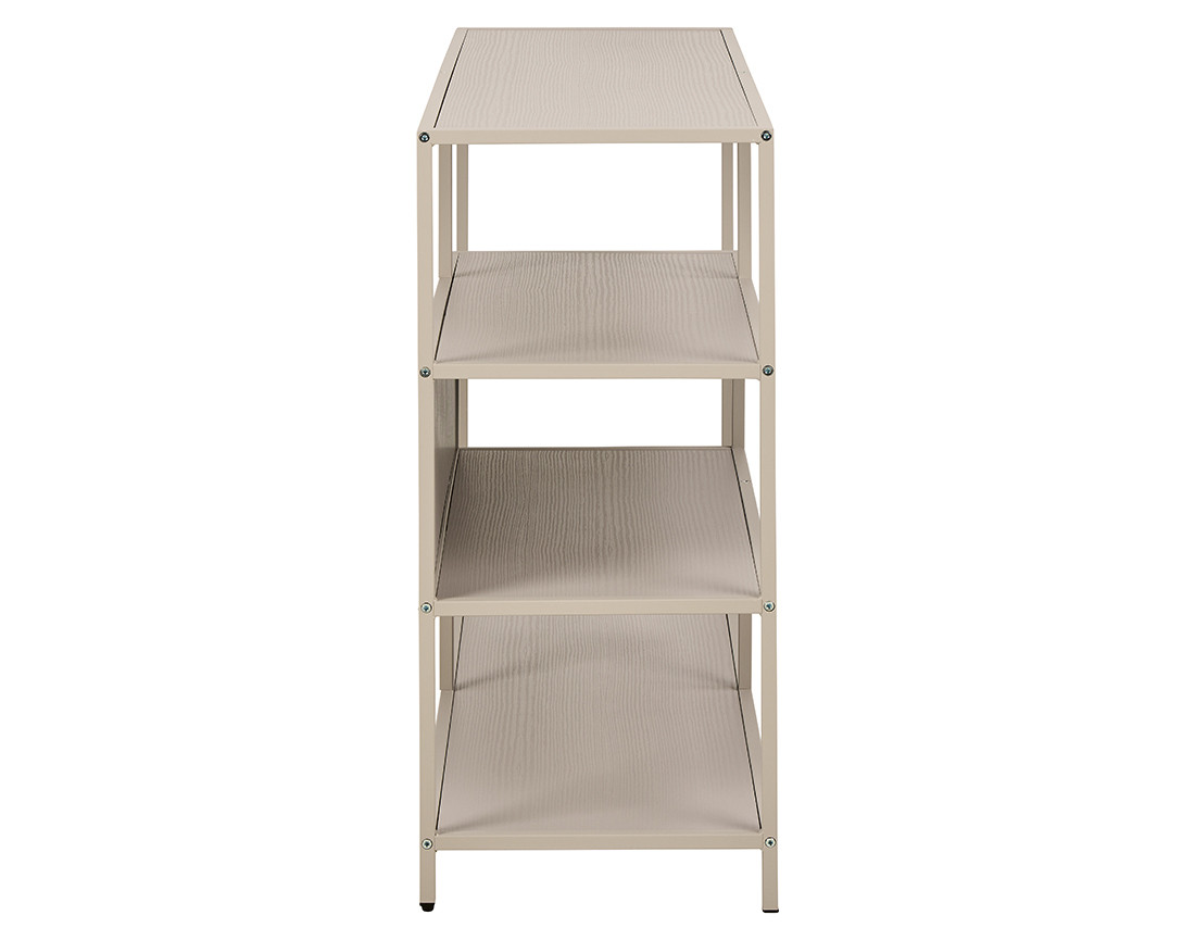 Étagère filaire métal avec plaquage en bois blanchi 114 cm gris Anthea