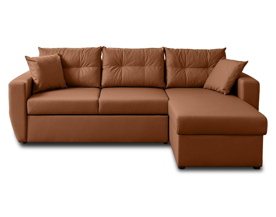 Canapé d'angle réversible 4 places convertible avec coffre en simili Astoria