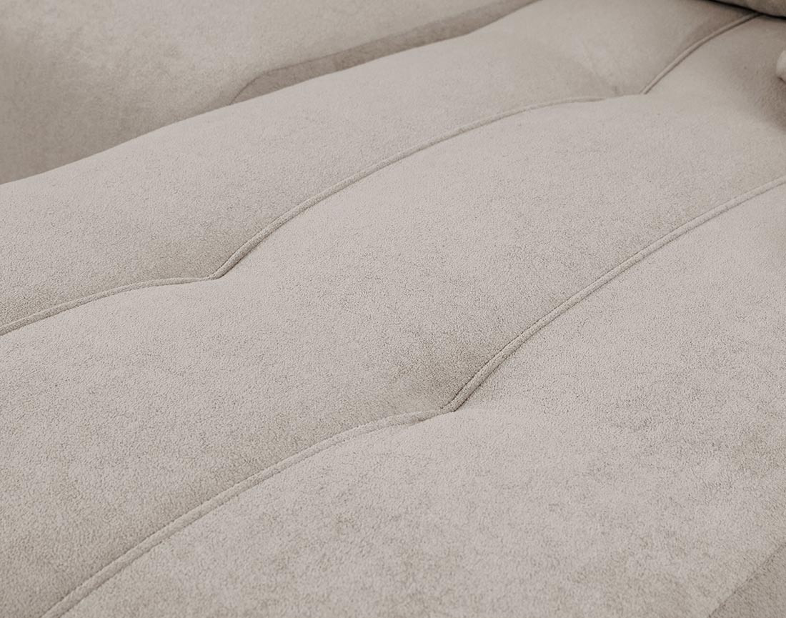 Canapé d'angle réversible 4 places convertible avec coffre en tissu Nicole