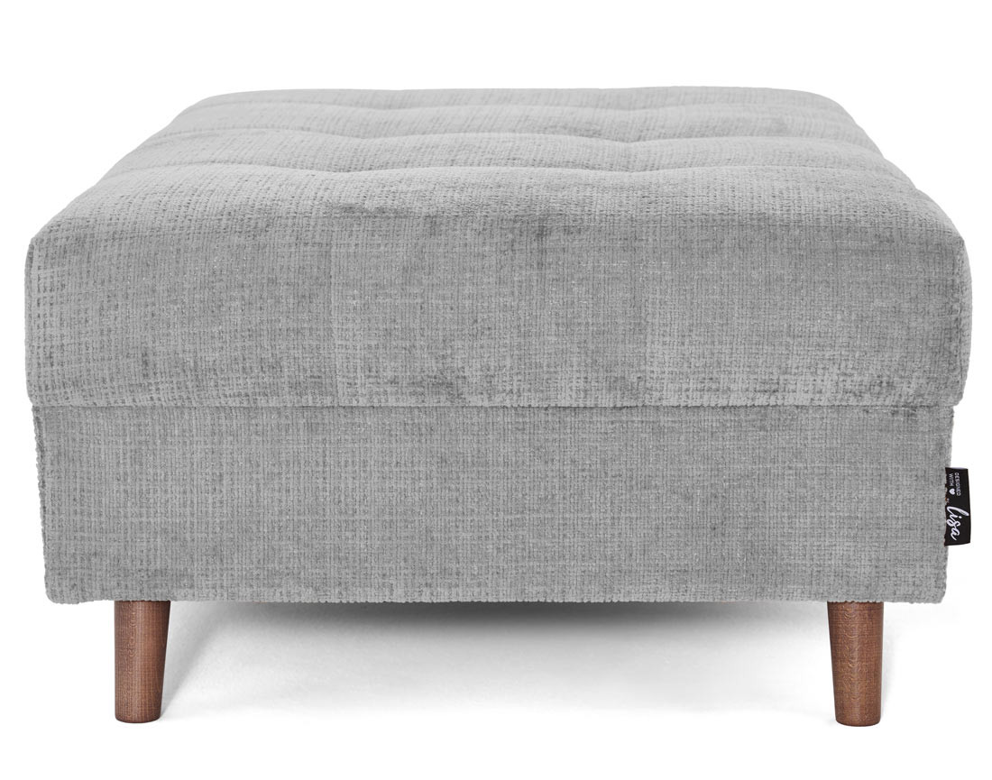 Pouf en velours texturé Rune