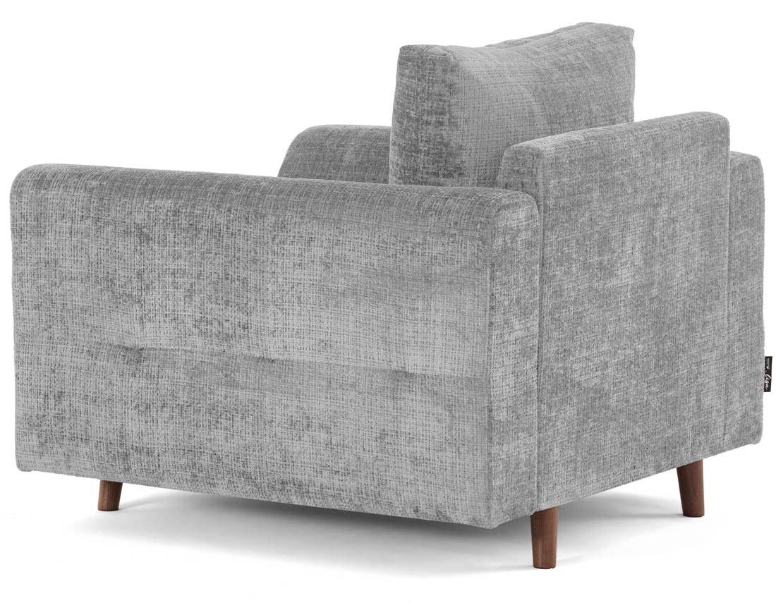 Fauteuil en velours texturé Rune