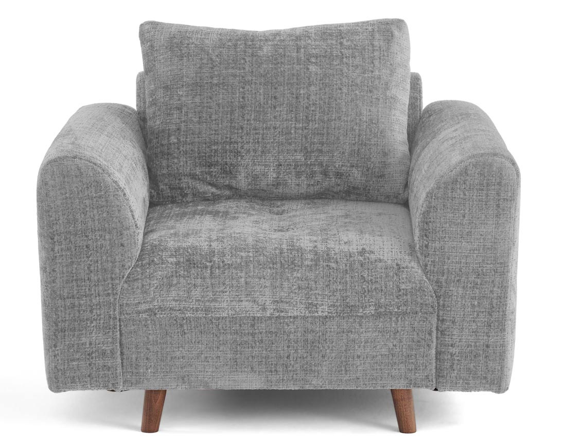 Fauteuil en velours texturé Rune