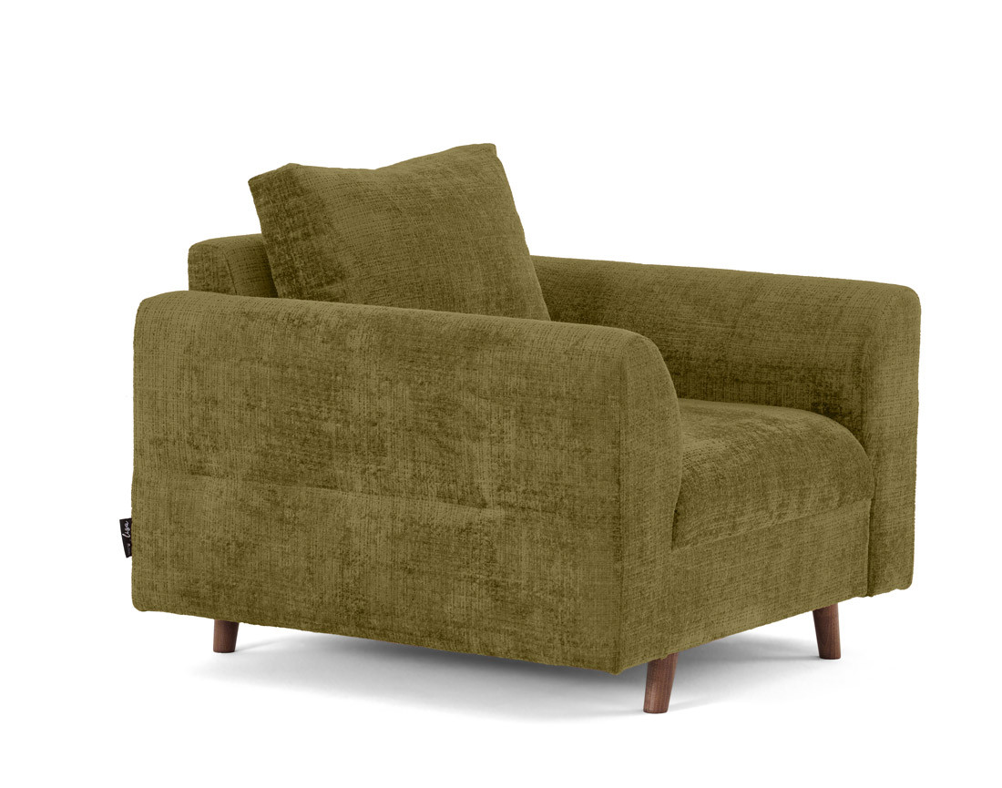 Fauteuil en velours texturé Rune