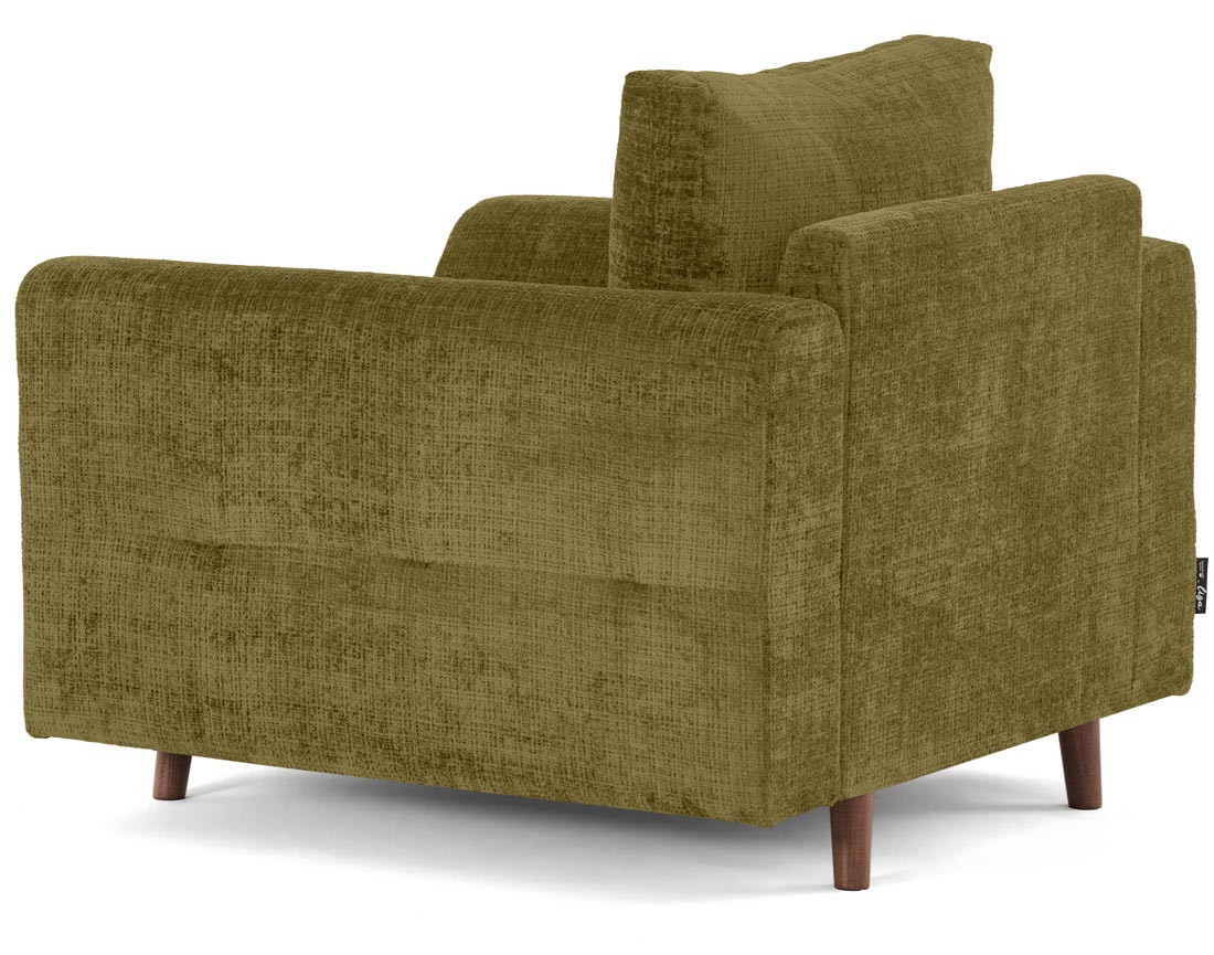 Fauteuil en velours texturé Rune