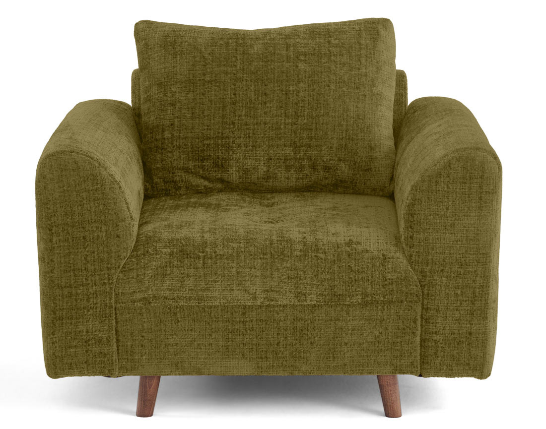 Fauteuil en velours texturé Rune