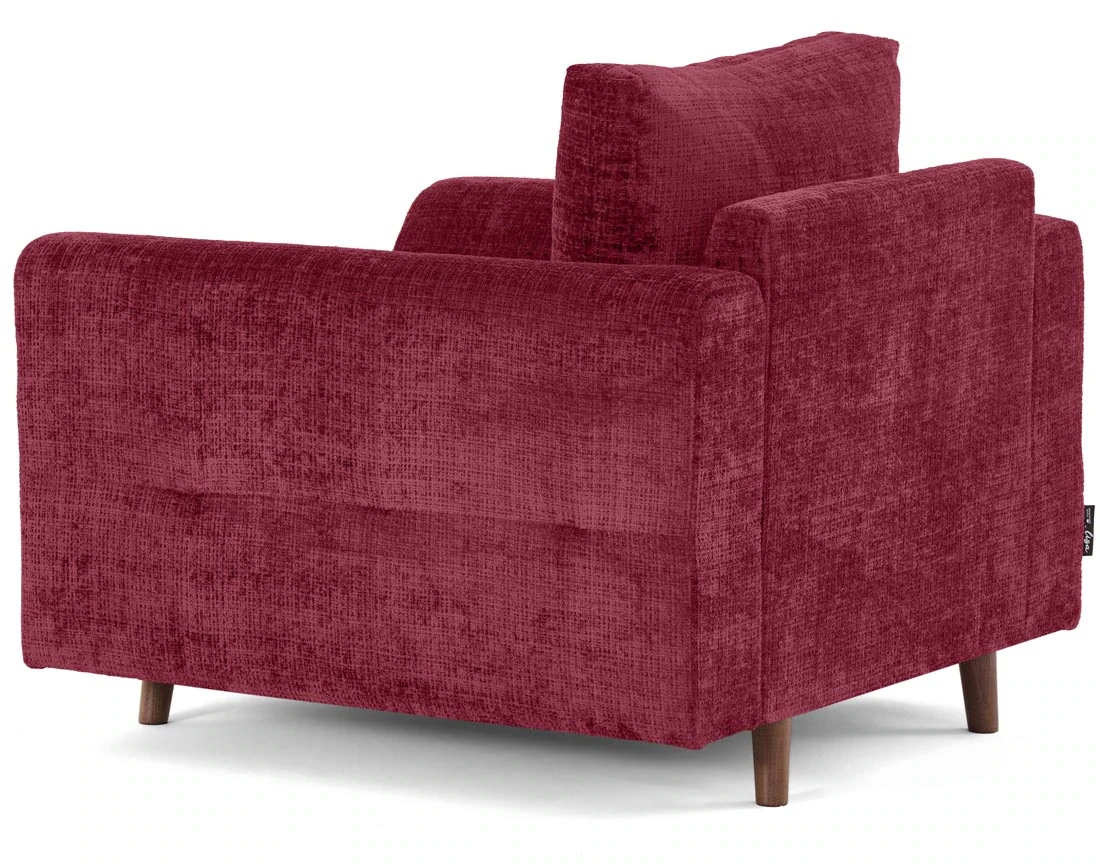 Fauteuil en velours texturé Rune