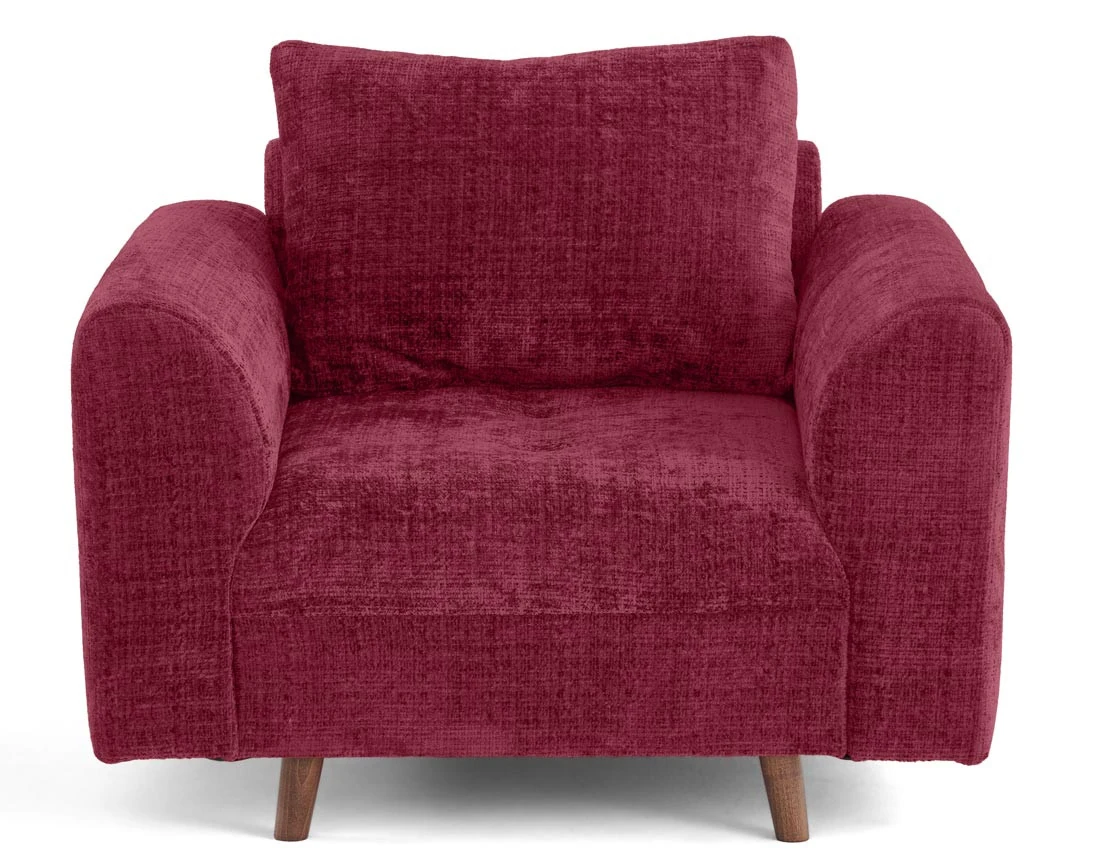Fauteuil en velours texturé Rune