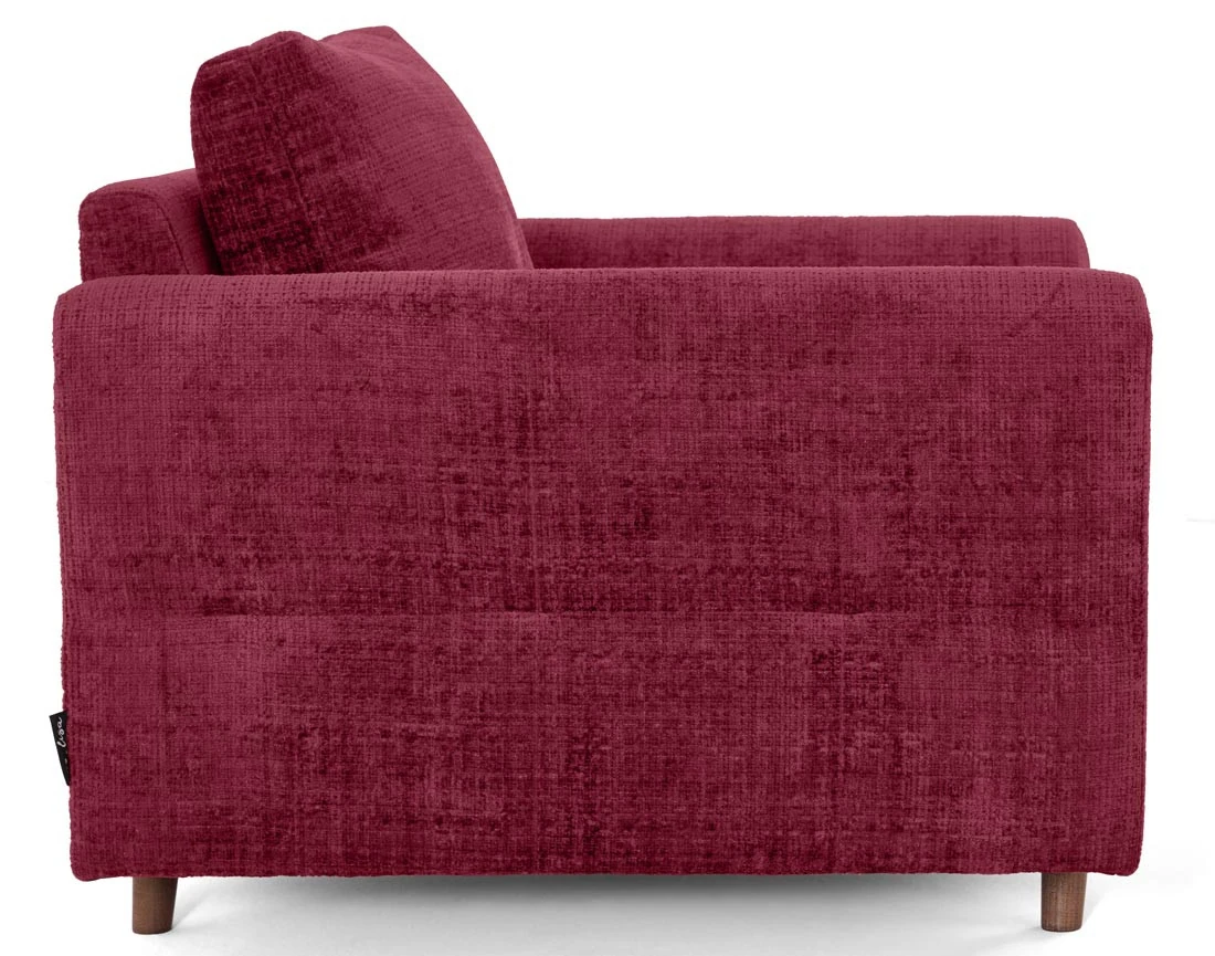 Fauteuil en velours texturé Rune