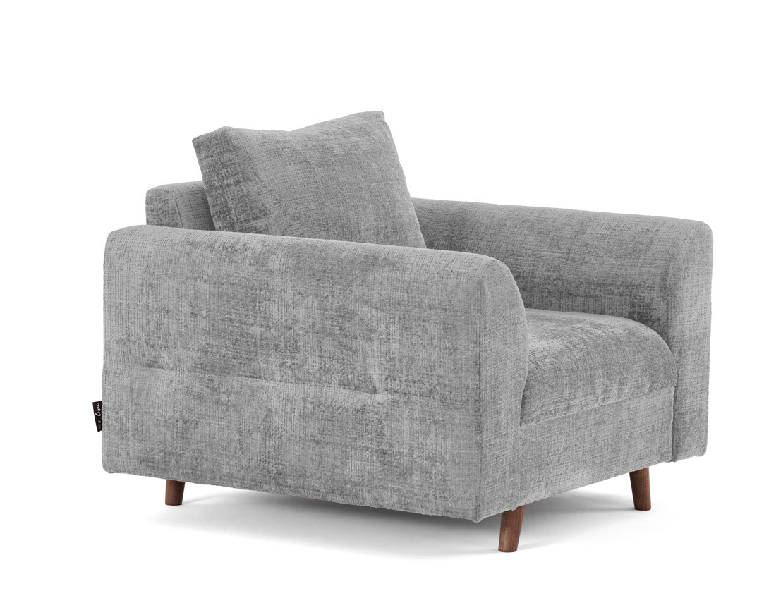 Fauteuil en velours texturé Rune