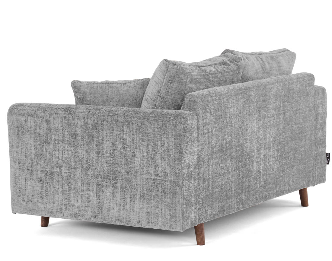 Canapé droit 2 places en velours texturé Rune