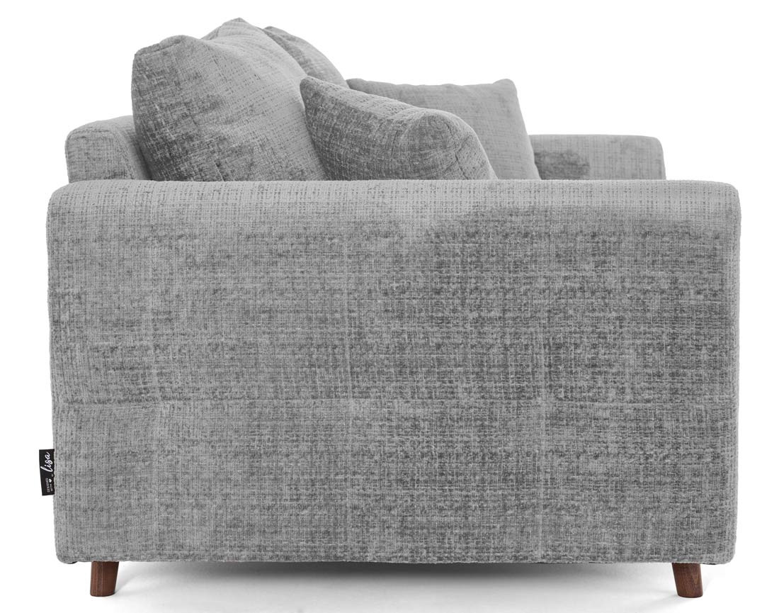 Canapé droit 2 places en velours texturé Rune