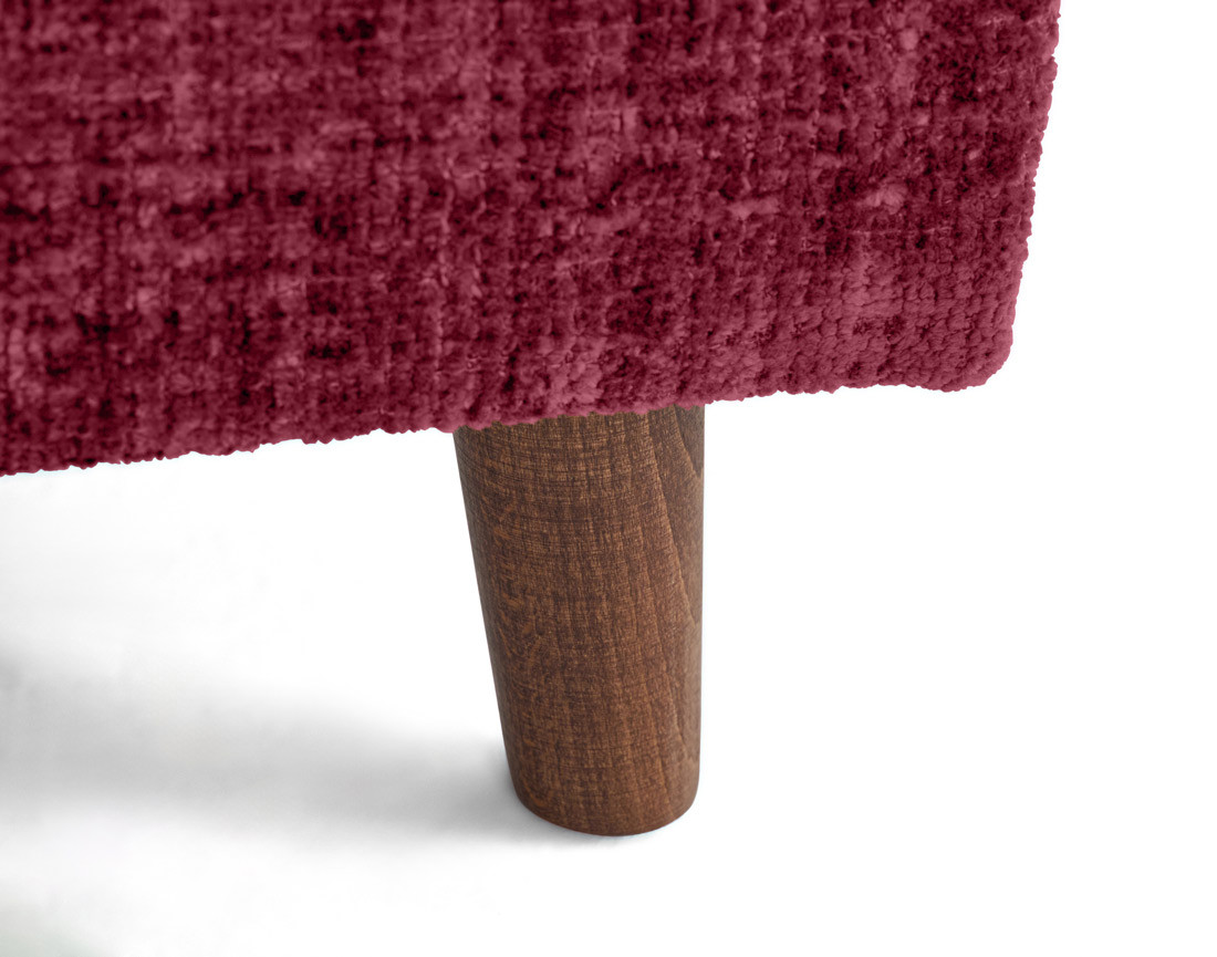 Canapé droit 2 places en velours texturé Rune