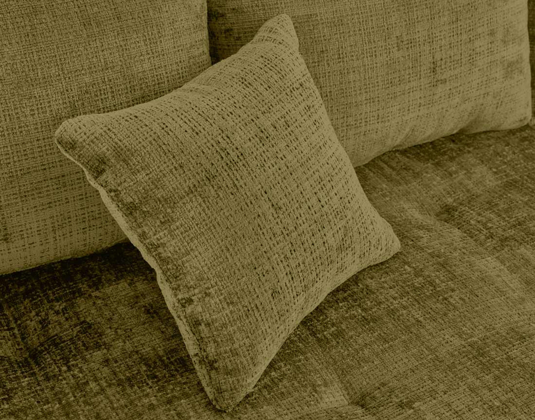 Canapé droit 2 places en velours texturé Rune