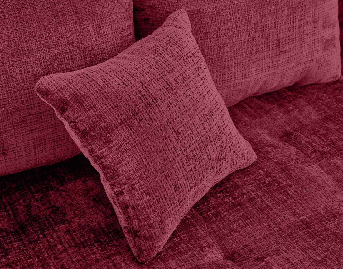 Canapé droit 2 places en velours texturé Rune