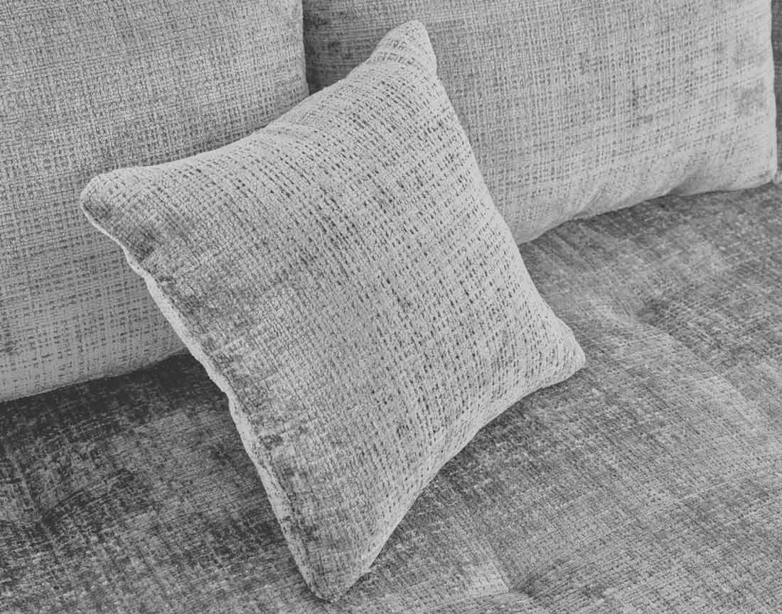 Canapé droit 2 places en velours texturé Rune