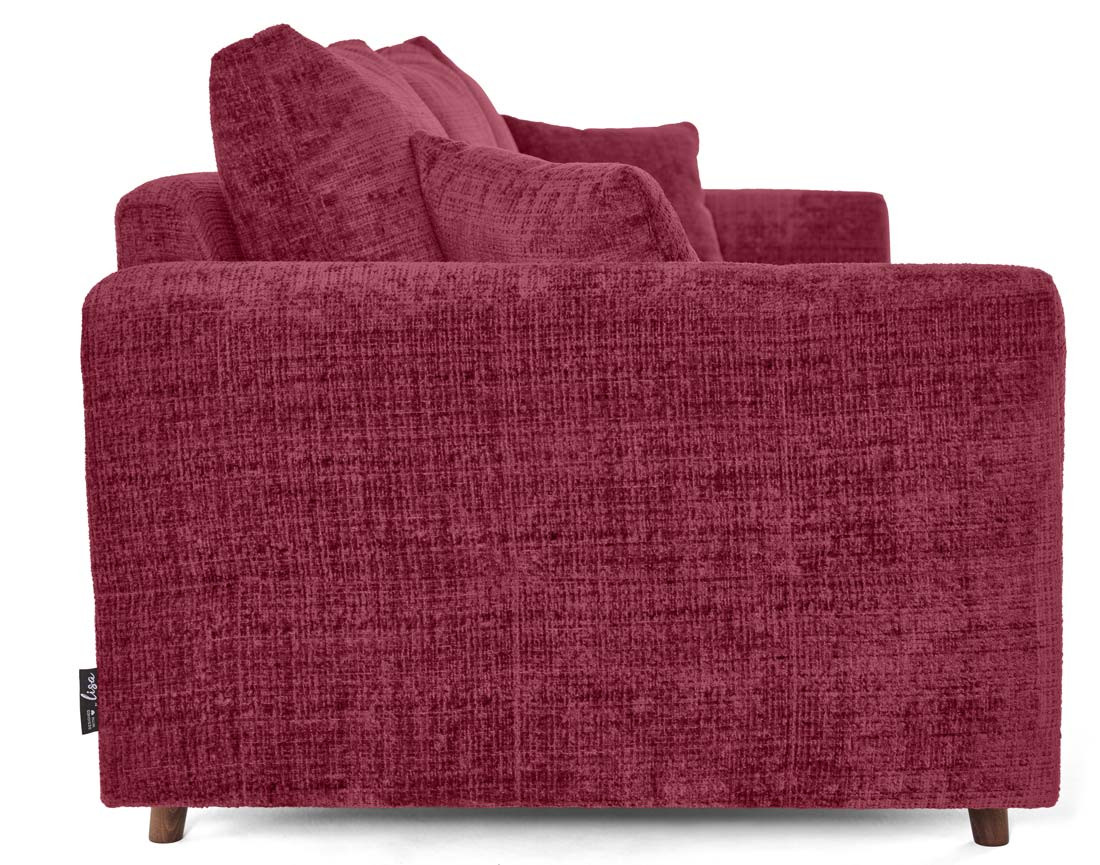 Canapé droit 3 places en velours texturé Rune