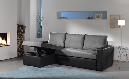 Orlando Blanc/gris Canapé d'angle convertible Orlando Blanc/gris Canapé d'angle convertible