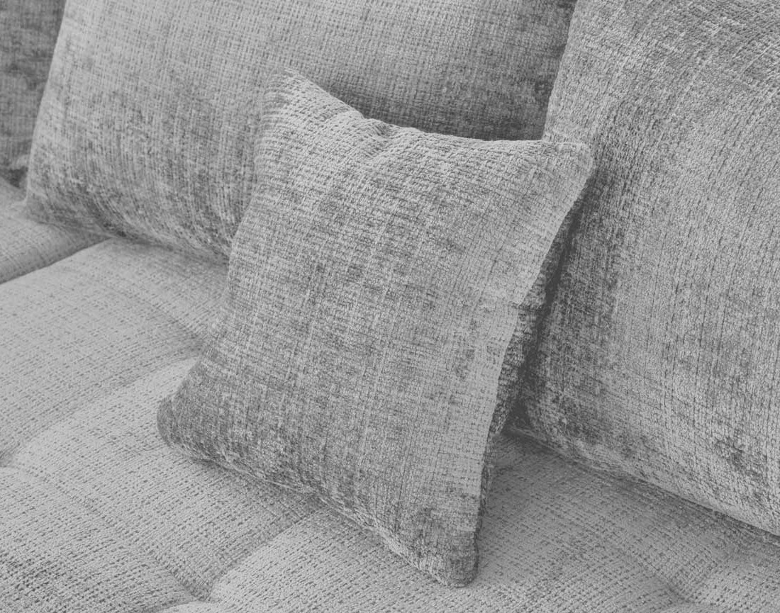 Canapé panoramique d'angle gauche 7 places en velours texturé Rune Canapé panoramique d'angle gauche 7 places en velours texturé Rune