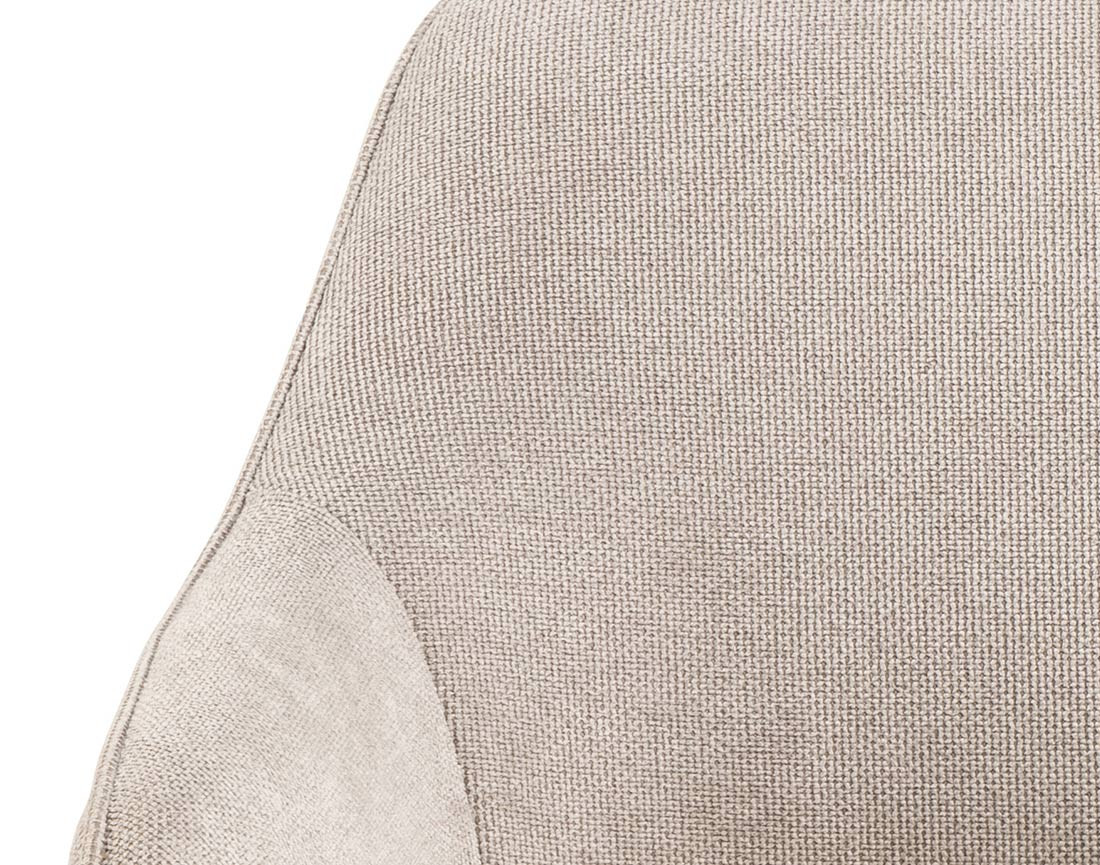 Lot de 2 chaises pivotantes pieds en acier en tissu chenille Juno