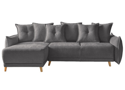 Lena - Canapé scandinave d'angle réversible convertible avec rangement
